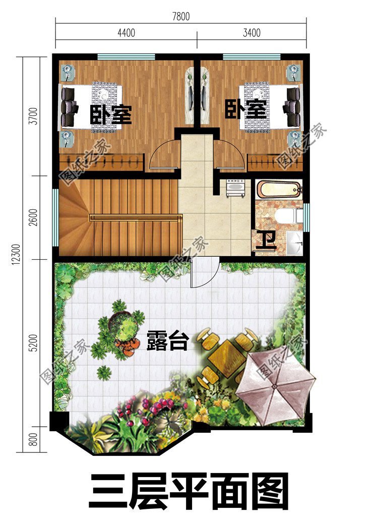 小户型三层别墅设计图，颜值高，布局合理