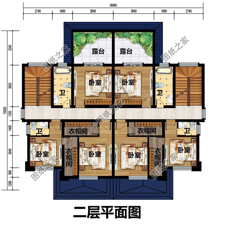 二层双拼自建房设计图纸，温馨家园，静谧舒适