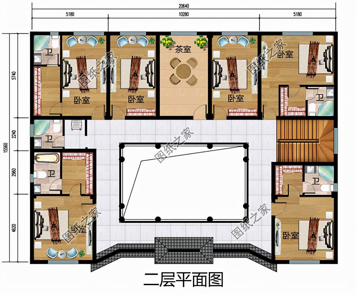 乡村二层合院设计，古典大气的庭院秒杀了一群小洋楼