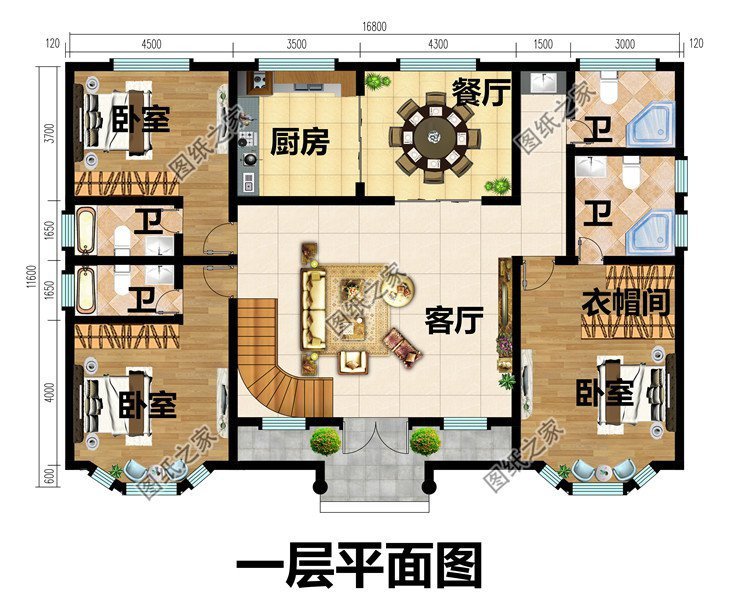 对称性欧式二层别墅，这房子可真有气势，简直是个小宫殿