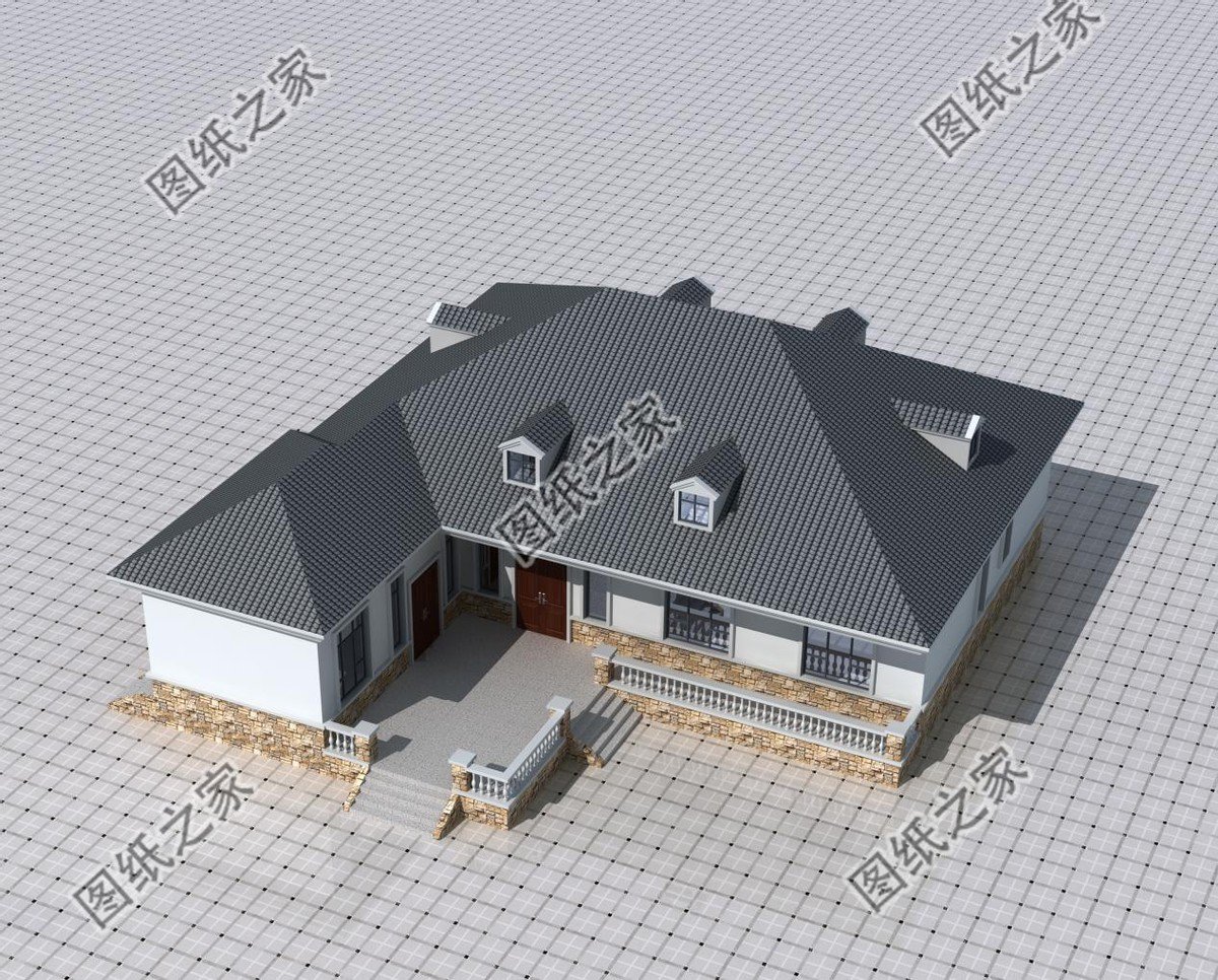 12.5x10 两层半新农村现代简约别墅设计图纸建筑施工图外观图效果图平面图户型图方案图纸_word文档在线阅读与下载_免费文档