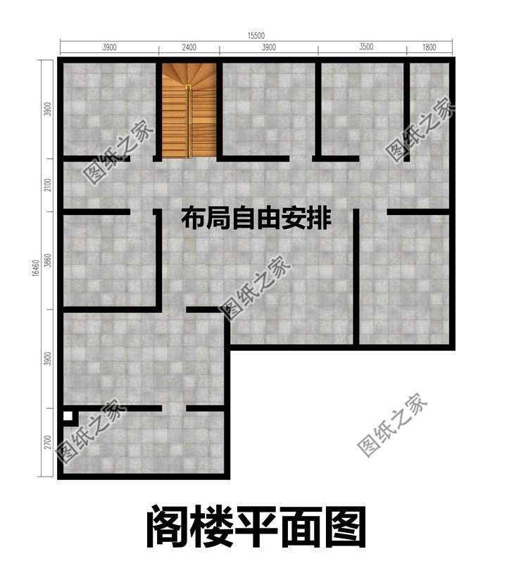 七字型一层别墅，独立厨房设计，乡村建房优选户型