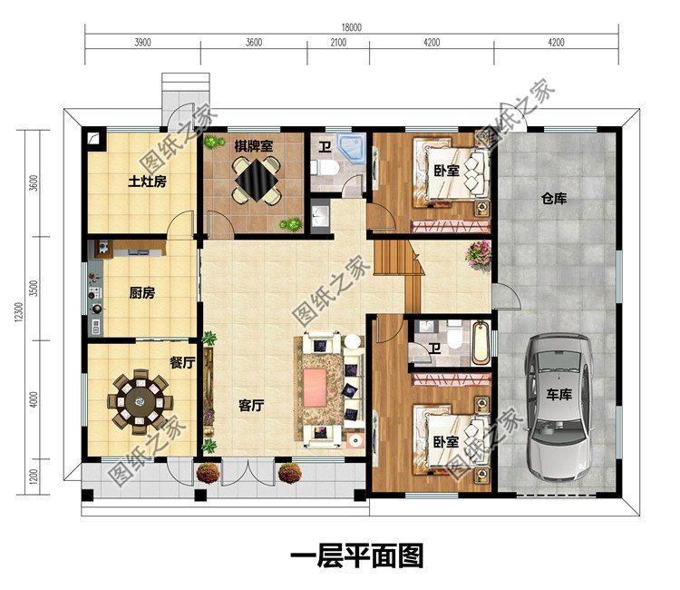 乡村二层小洋楼设计，造型方正，层次多变，外观豪华大气