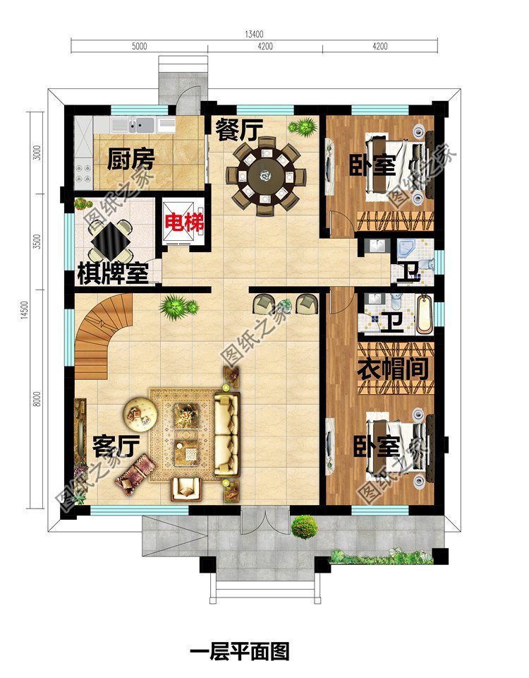 农村自建房二层设计图,生活明朗,万物可爱