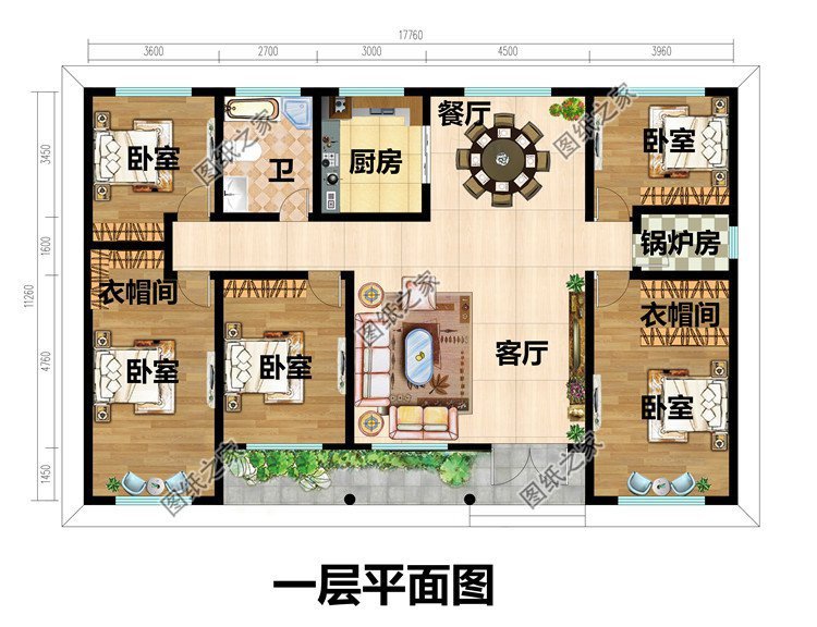 一层养老户型别墅,送给父母的一座小房屋,住进悠闲的小家