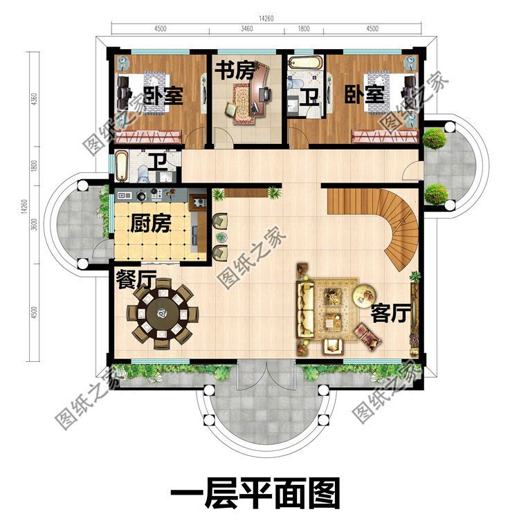 对称式别墅设计,蕴含中国对称之美的内涵,美观实用