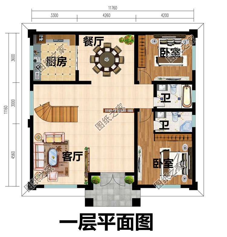 二层半简欧式别墅设计,室内功能充足,保证家人生活舒适温馨