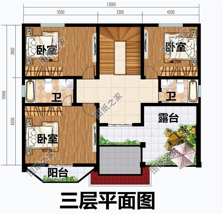 二层半简欧式别墅设计,室内功能充足,保证家人生活舒适温馨