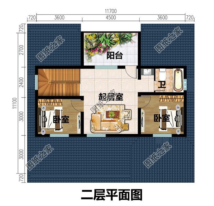 农村一层半别墅设计，外观低调不失档次，内部生活空间充足