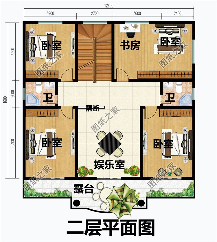 农村自建房设计图，功能分区合理，提高空间利用率方便生活