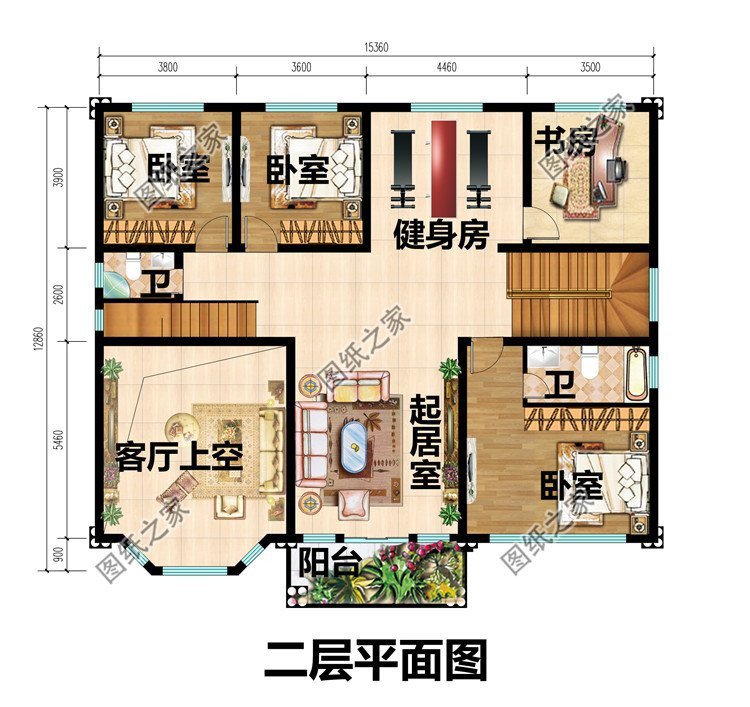 农村自建房设计图，功能分区合理，提高空间利用率方便生活