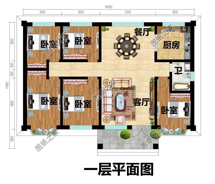 农村自建房设计图，功能分区合理，提高空间利用率方便生活