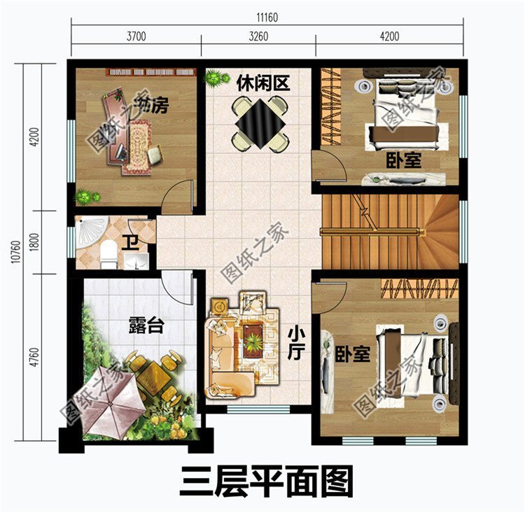 农村三层别墅设计,平淡的乡村生活,满满的都是幸福的滋味