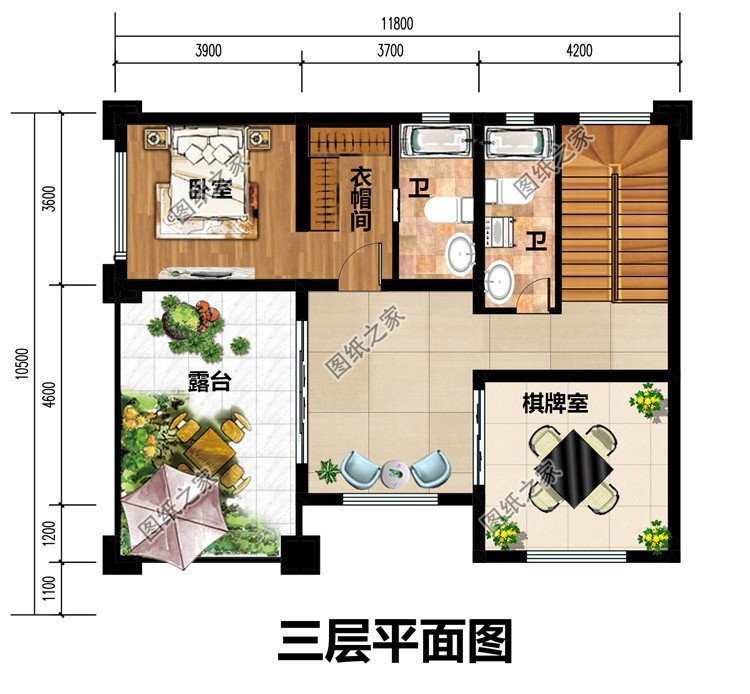 农村三层别墅设计,平淡的乡村生活,满满的都是幸福的滋味