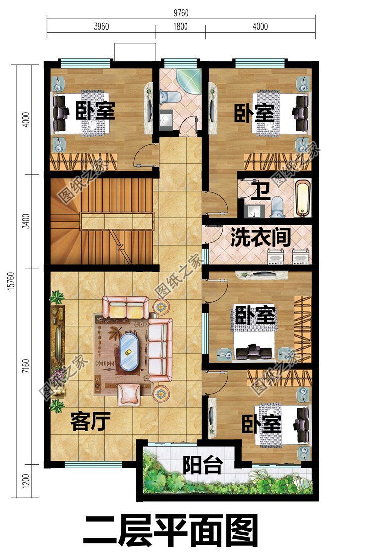 农村三层别墅设计,平淡的乡村生活,满满的都是幸福的滋味