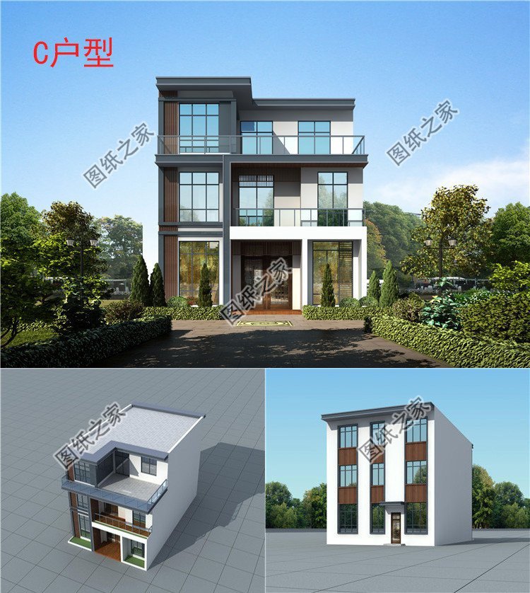 农村三层别墅设计,平淡的乡村生活,满满的都是幸福的滋味