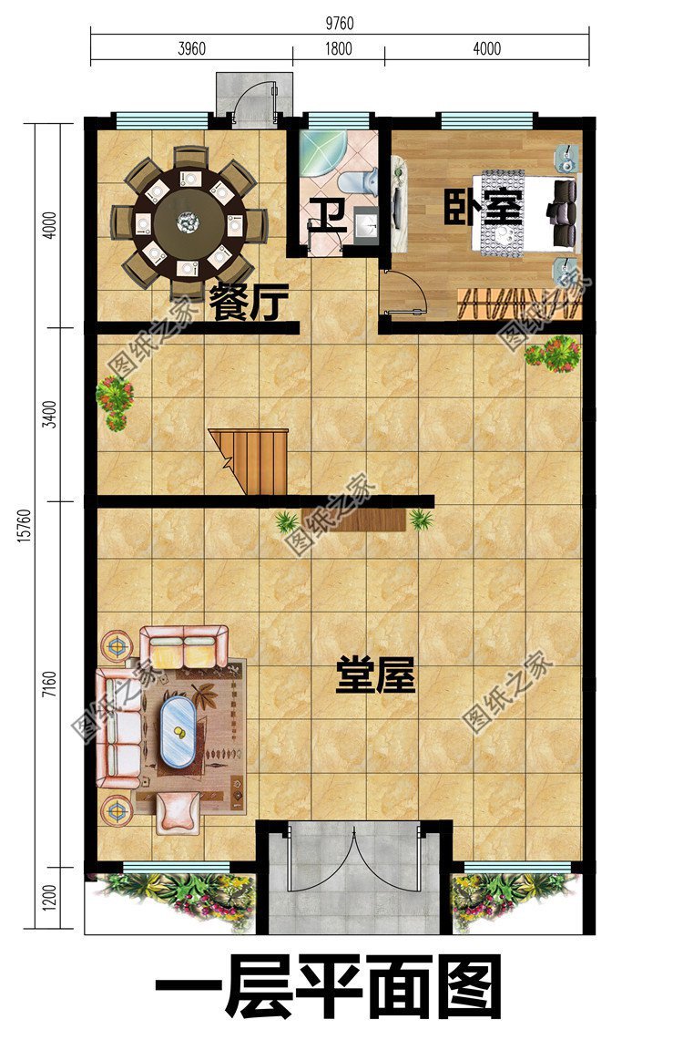 农村三层别墅设计,平淡的乡村生活,满满的都是幸福的滋味
