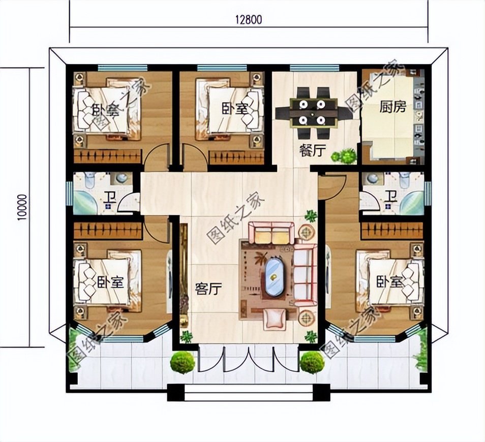 农村自建一层养老房推荐，简单好看实用，五年后必火户型