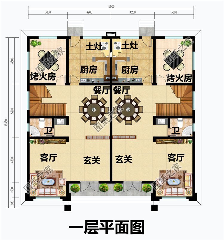 回老家建造一栋双拼，能够更好地维护好亲情舒适又暖心