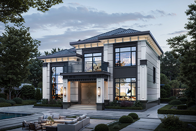 抖音网红二层农村别墅计图，造型美观，建好很气派