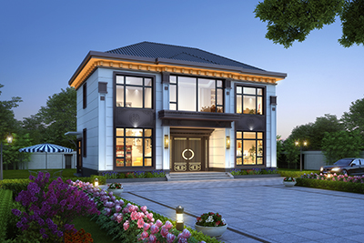 二层农村自建房设计方案，造型大气，13.5米乘9米