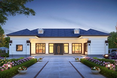 带庭院设计的一层三合院图纸，低调奢华，21米乘14米