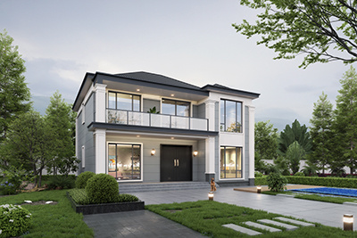 精致实用二层农村自建别墅，简单舒适高颜值，采风通风效果好！