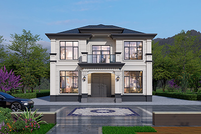 管帽造型二层别墅设计图图纸，11米乘10米