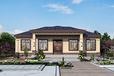 农村大四开间一层自建房设计图，17米乘10米